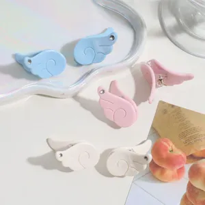 Korean Fashion Cute Angel Wings Mini Hair Claw Clip Acetate Rhinestone Hairpin Sweet Bangs Hair Grip Accessories For Women