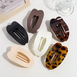 Set mollette per capelli cuore piatto, artigli ovali per acconciature coda cavallo.