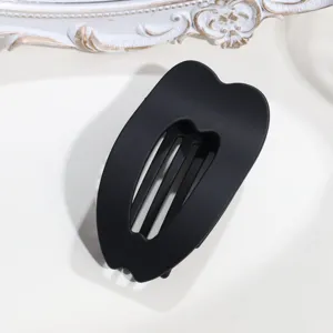 Molla per capelli nera ovale cuore design piatto pinza per acconciature accessori.