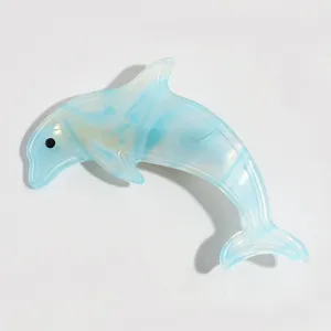 Pinza de pelo delfín azul horquilla de resina dulce para verano flequillo estilo diario accesorios
