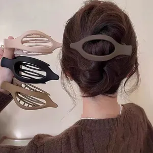 Morsetto per capelli ovale opaco per donna elegante accessorio per acconciatura