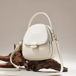 Borsa a mano mini bianca minimalista borsa a tracolla multistrato chic borsa giornaliera
