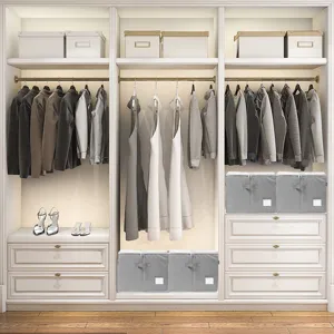 Geräumiger Kleiderschrank Stoff Aufbewahrungsbox mit staubdichtem Deckel für Schuhe Zuhause.