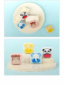 Simpatici cuscinetti anti-collisione in silicone con animali per maniglia 4 pz.