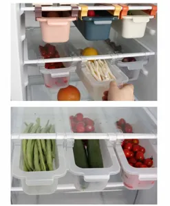 Koelkast hangende opslagdoos lade organizer bak voor groenten en fruit verse producten.