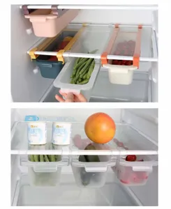 Koelkast opbergdoos uittrekbare lade organizer plastic transparante vershouddoos koelkast
