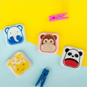Set di cuscini anti-collisione in silicone cartone animato, protezione porta animale.