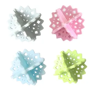 4 pack anti-tangling laundry balls, hollow plastic washing machine cleaning aids set