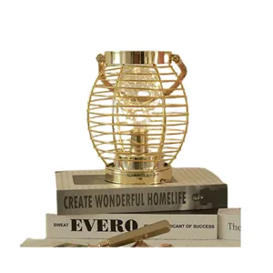 INS stijl ijzeren LED decoratieve tafellamp lantaarn voor eetkamer slaapkamer bureau decor.