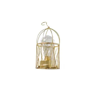 Gouden ijzeren vogelkooi LED decoratieve nachtlamp voor woonkamer slaapkamer bar verlichting.