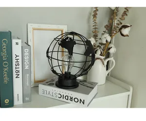 LED Wereldbol Nachtlamp Yzer Kunst Tafellamp Noordse Stijl Woonkamer Decoratie Licht