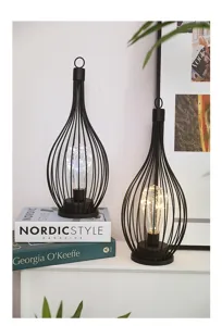 Skandinavische minimalistische Eisen geometrische hohle LED Laterne vintage Tischlampe.