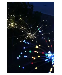 Solar firework garden light outdoor decorative LED string light for night yard display.