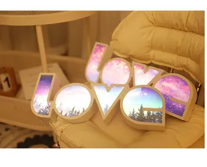 LED nachtlampje LOVE letter verlichte teken romantische kamer decor gezellige lamp cadeau