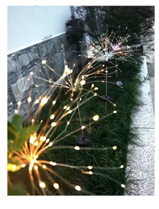Solar firework lights outdoor LED garden stake lights yard decorative lights waterproof.