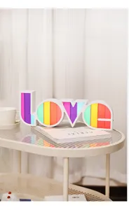 LED kleurrijke LOVE letter lichtbak decoratieve nachtlamp voor vakantie gescadeau feest