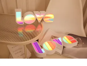 LED liefde letter licht teken romantisch cadeau huisdecoratie nachtlampje tafellamp