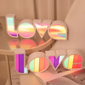 LED LOVE Letter Lichtbak Sterrenhemel Patroon Nachtlampje Sfeerlamp voor Aanzoek Valentijnsdag Cadeau Huis Feest Decoratie