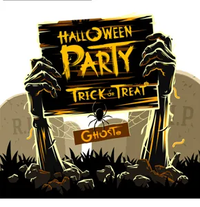 Halloween houten nachtlampje Halloween feest trick or treat spook decor LED lamp
