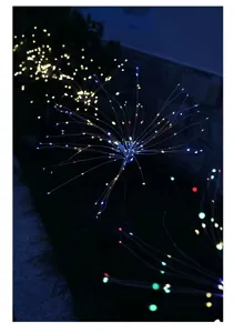 Outdoor solar firework lights LED string lights garden yard decorative night lighting fixture.