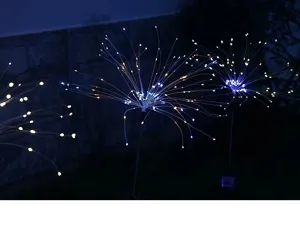 Solar firework lights outdoor LED decorative string lights for garden yard landscape lighting detail.