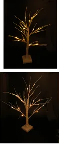 LED Birkenbaum Licht Tischlampe warmweiß Lichterkette Schlafzimmer Deko Baum Beleuchtung