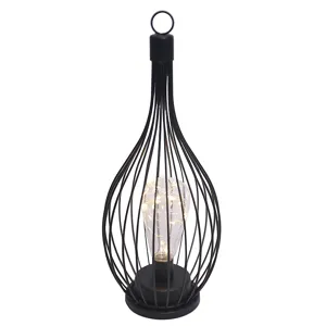 Europäische minimalistische Eisen hohle LED Laterne Vintage dekorative Lampe Zuhause