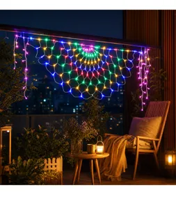 LED pauw net lichtketting kleurrijk decoratief licht voor balkon tuin feest decoratie