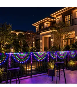 Waterdichte LED pauw lichterketting kleurrijke verlichting buiten tuin balkon terras decoratie