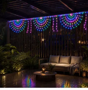 Waterdichte LED pauw lichten slingers voor buitenterras tuin decoratieve verlichting