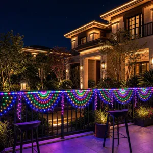 Waterdichte LED pauw net lichtketting voor buiten tuin balkon feestelijke decoratie