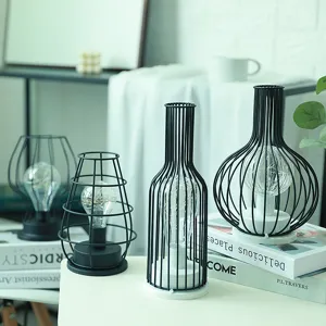 Kreative Eisen Draht LED Flaschen Lampe Nachtlicht Heim Dekor Nachttisch Tischleuchte