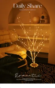 LED Zweiglampe für Wohnzimmer und Schlafzimmer Dekoration warme Ambiente Leuchte.