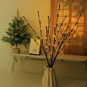 Moderne Ins Stil LED Zweig Baum Ast Lichter Warme Fee Lichter Batteriebetrieben Fernbedienung Pflanzenform Nachtlampe Home Schlafzimmer Wohnzimmer Atmosphäre Tischdeko Geschenk