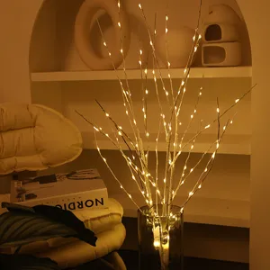 LED Zweig Lichterbaum Deko Lampe fuer Zimmer Schlafzimmer warme Ambiente Lichterkette Vase