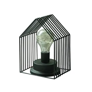 Minimalistische ijzeren draad huis tafellamp met led-snoerverlichting voor slaapkamer