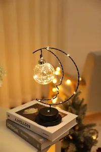 LED moon night light decorative ambient lamp for bedroom bedside cozy home lighting decor