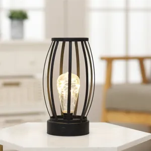 Nordic INS stijl zwart ijzer kunst LED koperdraad tafellamp slaapkamer nachtkastje decoratie.
