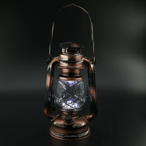 Portable solar retro camping lantern LED outdoor dimmable tent light vintage horse lamp