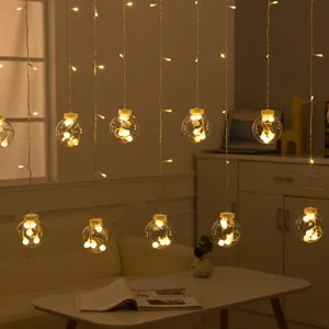 LED String Lights Decorative Hanging Bubble Ball Warm Light Indoor Home Holiday Party Decor