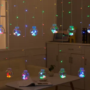 LED wish ball string light decorative curtain lights for bedroom holiday party indoor warm lighting
