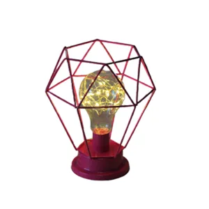 IJzeren LED nachtlampje tafellamp romantische slaapkamer decoratieve lamp