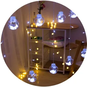 LED wish ball string lights curtain decorative fairy lights for indoor outdoor holiday wedding party decor