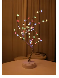 LED boom lamp met kleurrijke bloemen, romantisch nachtlampje voor slaapkamer decoratie