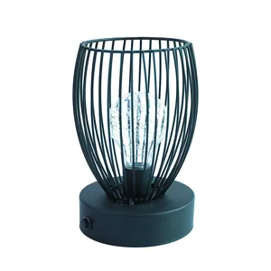 Noorse zwarte metalen draad tafellamp LED nachtlampje voor kamer decoratie sfeer verlichting
