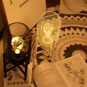 Creative mesh lantern decorative night light warm bedroom bedside lighting lamp for home decor