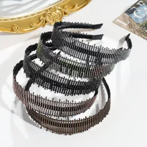 Ensemble de cerceaux de cheveux larges en strass, bandeaux diamant cristal tendance pour femmes.