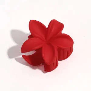 Rote matte Blumen Haarklammer, süße kleine Haargriffe für Damen Alltag und trendiges Styling.
