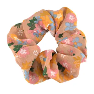 Coletero con estampado floral para mujeres, lindo accesorio para el cabello y coleta diaria.