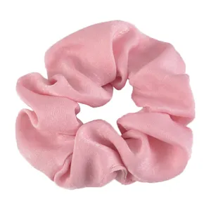 Coletero de terciopelo rosa para mujer, accesorio de pelo suave y elástico para coleta.